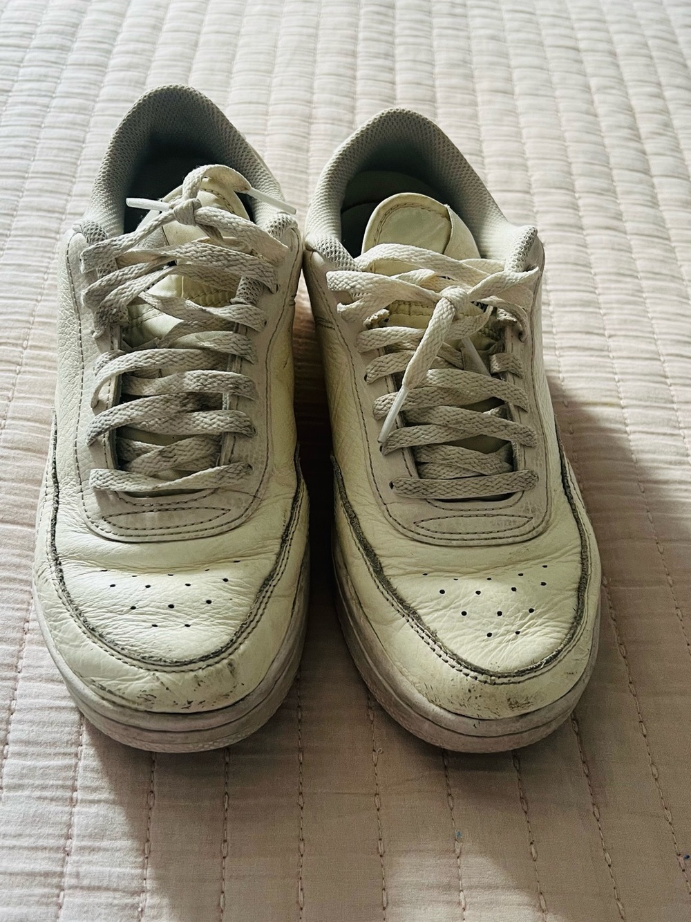 Nike White Low-Top Leather Sneakers